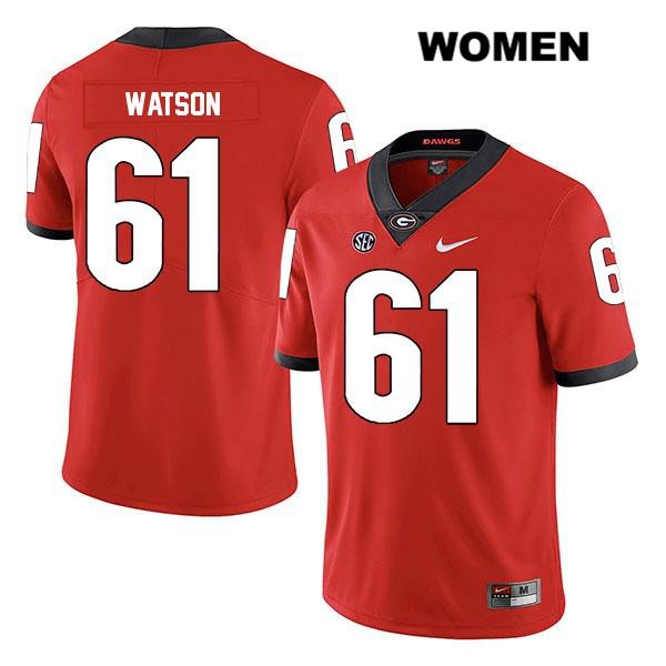 Georgia Bulldogs Women's Blake Watson #61 NCAA Legend Authentic Red Nike Stitched College Football Jersey YRS7856UL